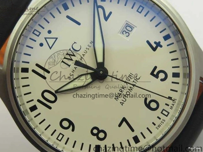 MIROTIME 0326 Efficient Mark XVIII Le Petit Prince IW327001 SS MKS 1:1 Best Edition White Dial On Leather Strap MIYOTA9015 V 7220